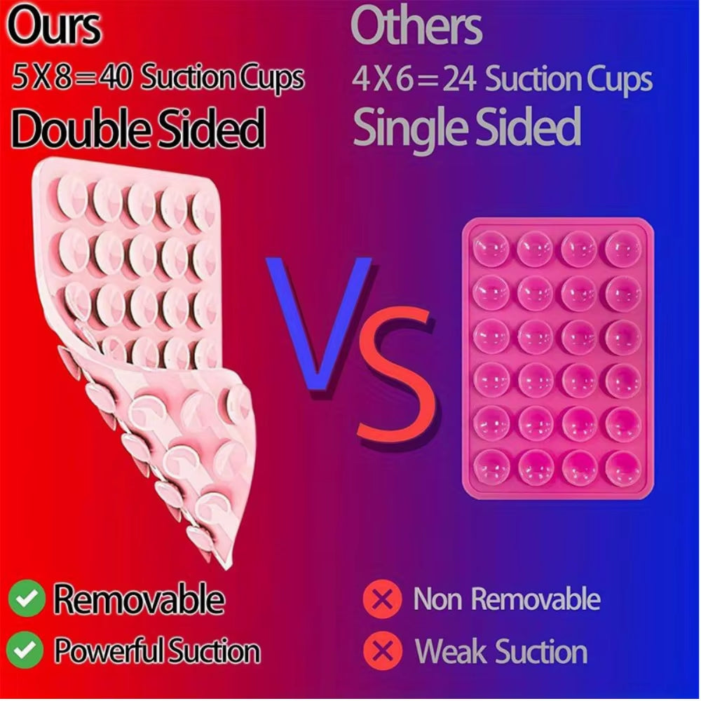 Silicone Suction Cup Phone Mount Hands-Free Mobile Stand Airplane Travel Essential Compatible with Any Smartphone