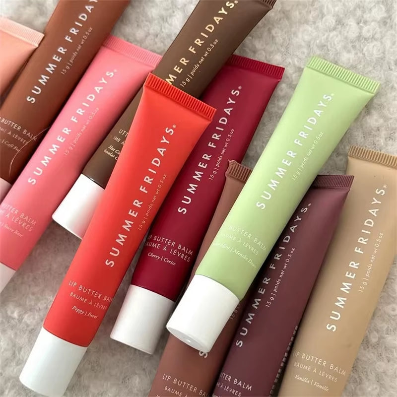 Summer Friday'S Vanilla Beige Lip Balm Moisturizing Transparent Lipstick Set Smooth Soft Tube Mirror Lip Gloss Lip Blum Makeup