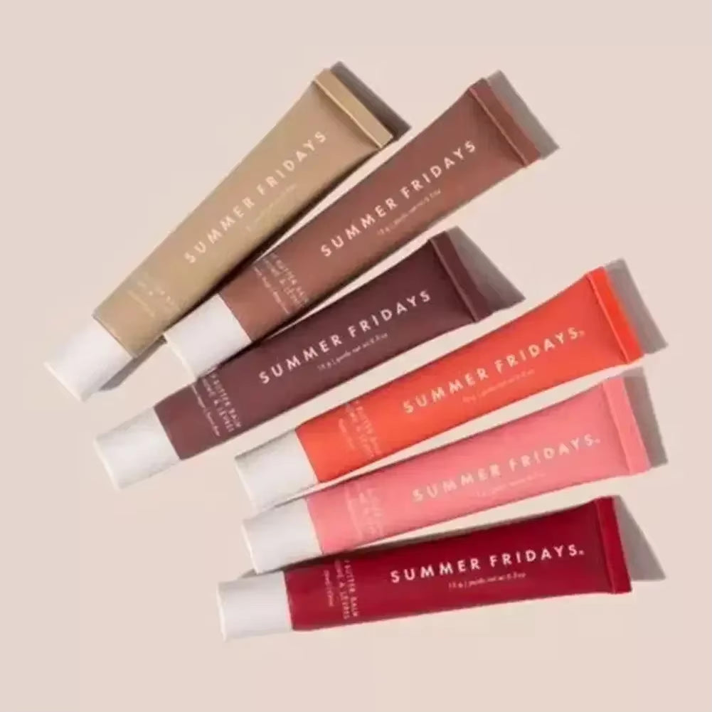 Summer Friday'S Vanilla Beige Lip Balm Moisturizing Transparent Lipstick Set Smooth Soft Tube Mirror Lip Gloss Lip Blum Makeup