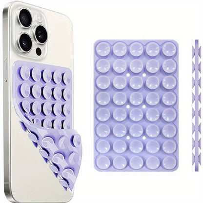 Silicone Suction Cup Phone Mount Hands-Free Mobile Stand Airplane Travel Essential Compatible with Any Smartphone