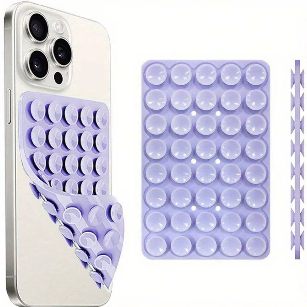 Silicone Suction Cup Phone Mount Hands-Free Mobile Stand Airplane Travel Essential Compatible with Any Smartphone