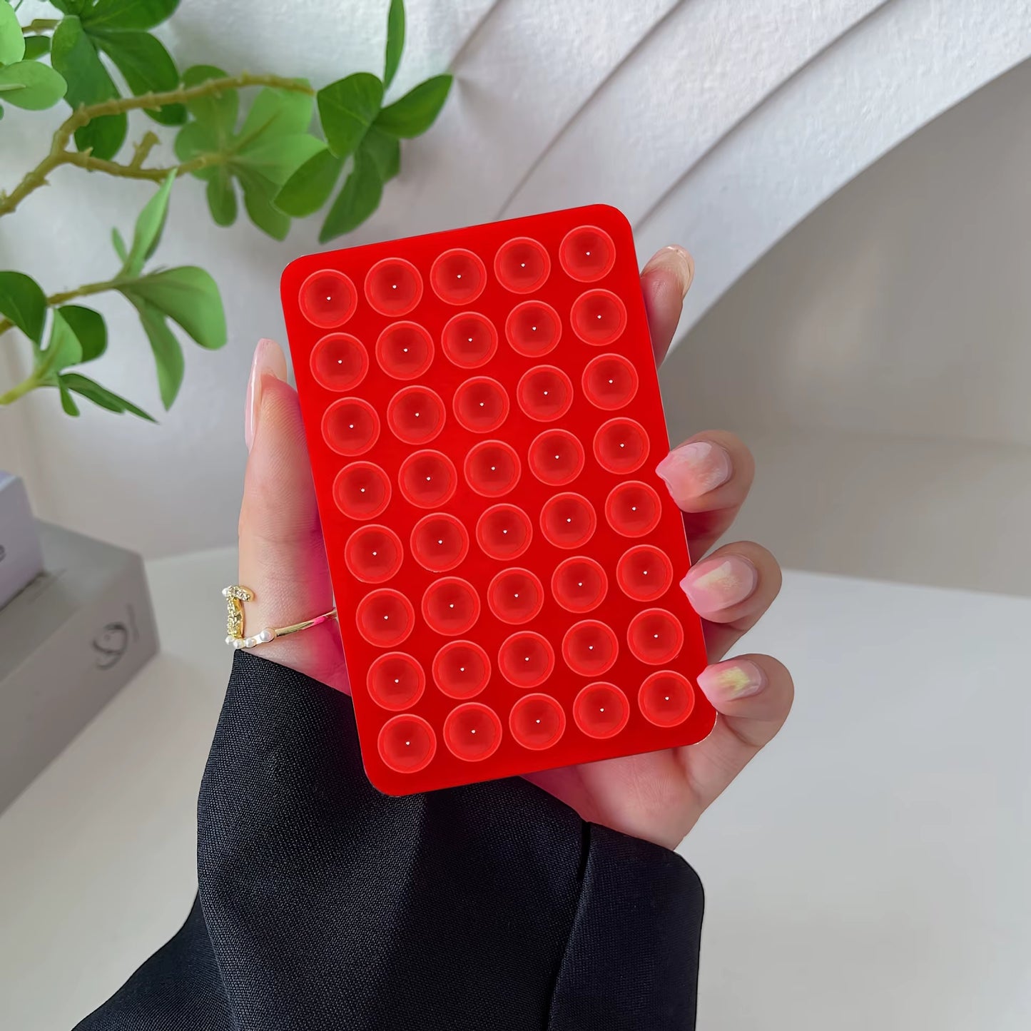 Silicone Suction Cup Phone Mount Hands-Free Mobile Stand Airplane Travel Essential Compatible with Any Smartphone