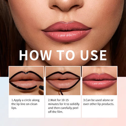 Peel off Lip Liner Tattoo Long Lasting Waterproof Peel off Lip Stain Semi-Permanent Matte Lip Stick Girls and Women
