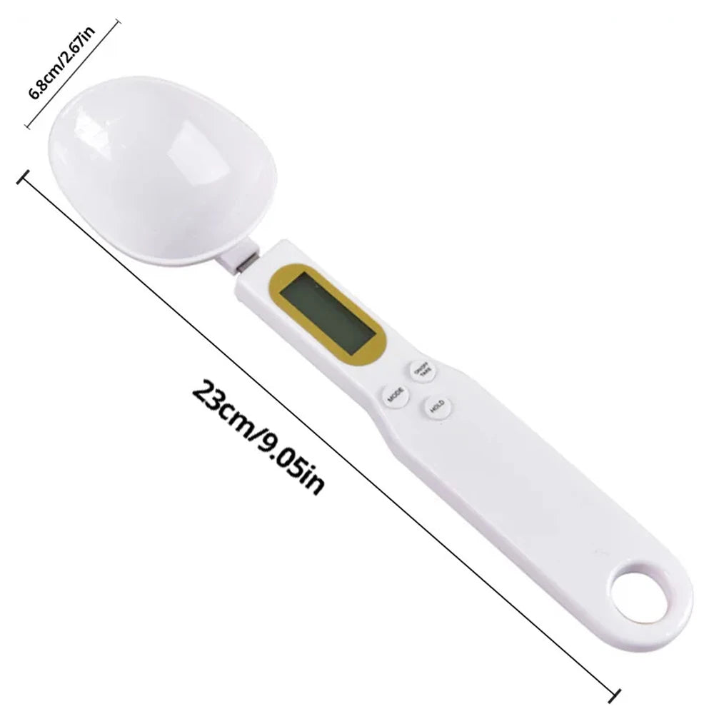 500G/0.1G Weight Measuring Spoon Portable LCD Digital Kitchen Scale Electronic Food Measuring Spoon Scale Kitchen Tool for Food